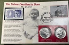 JFK Stamp And Coin Set Including 2 Uncirculated Silver Half Dollars-1964-P & D