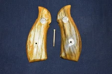 SMITH & WESSON K FRAME ROUND BUTT PREMIUM GRADE GIRAFFE BONE GRIPS