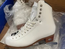 RIEDELL 229 EDGE LADIES ICE FIGURE SKATES WHITE BLADES ECLIPSE COSM097 SIZE 5.5