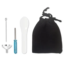 NIIIYTYB Cremation Funnel Kit with Spoon and Scoop Mini Set for Silver 