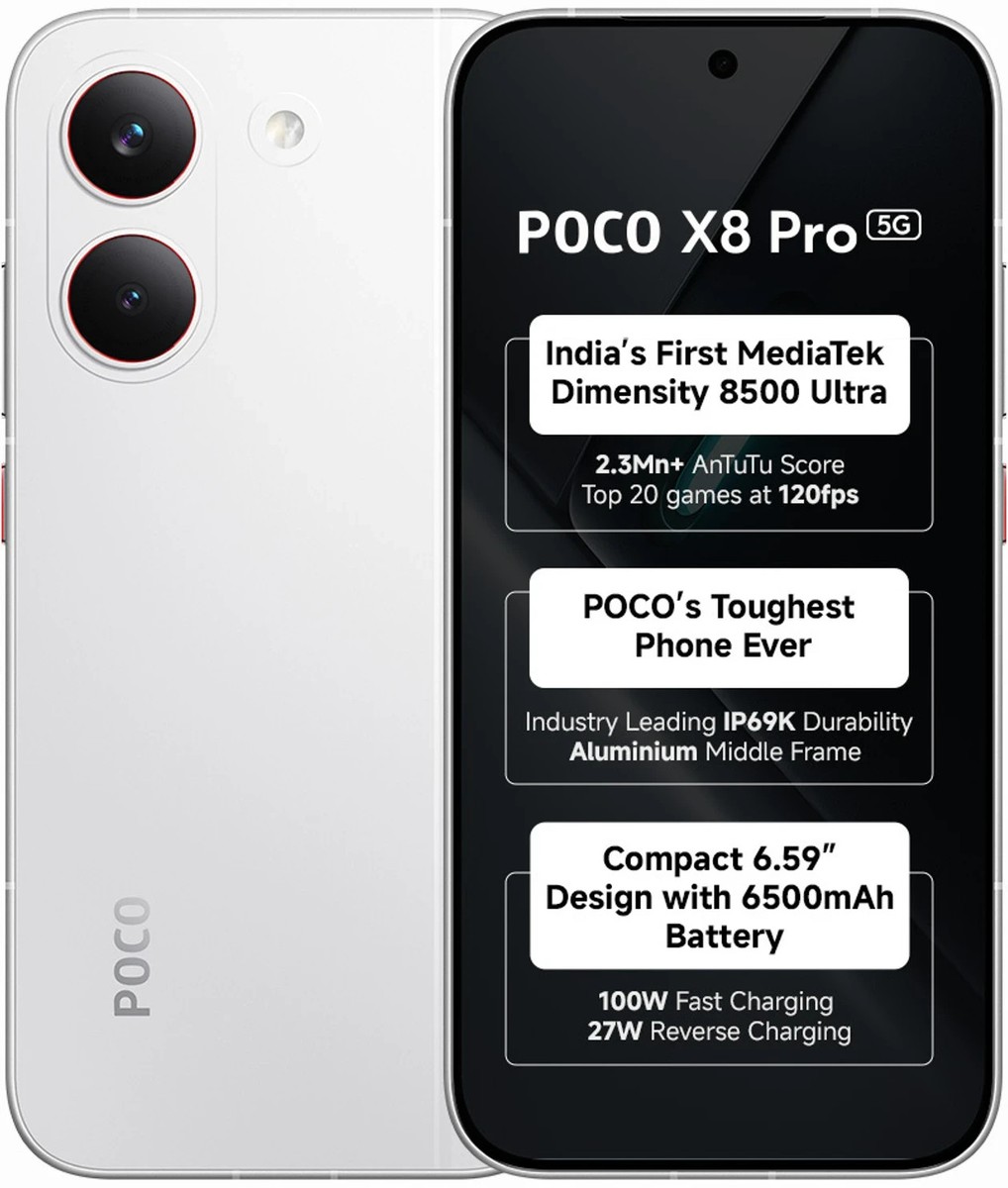 POCO X8 Pro 5G Dual SIM 256GB Storage MTK Dimensity 8500-ULTRA