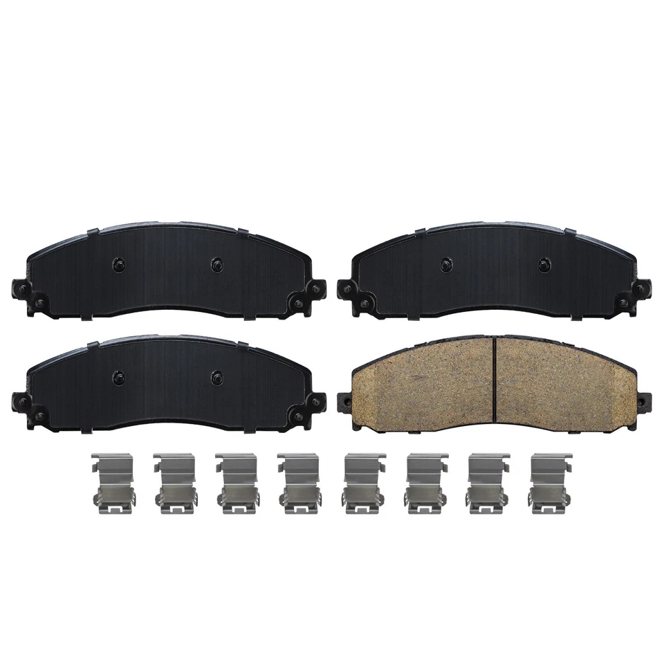 Juego de 4 pastillas de freno traseras de cerámica premium para Ford F-250 F-350 F-450 Super Duty Foto 3 de 4