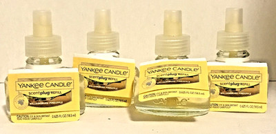 WILLIAMSBURG PINEAPPLE SCENTPLUG REFILL LOT X 4 YANKEE CANDLE YELLOW