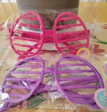 2 PAIR Kid's Easter Egg No Lens Plastic Glasses,Accessories, Easter Fun New