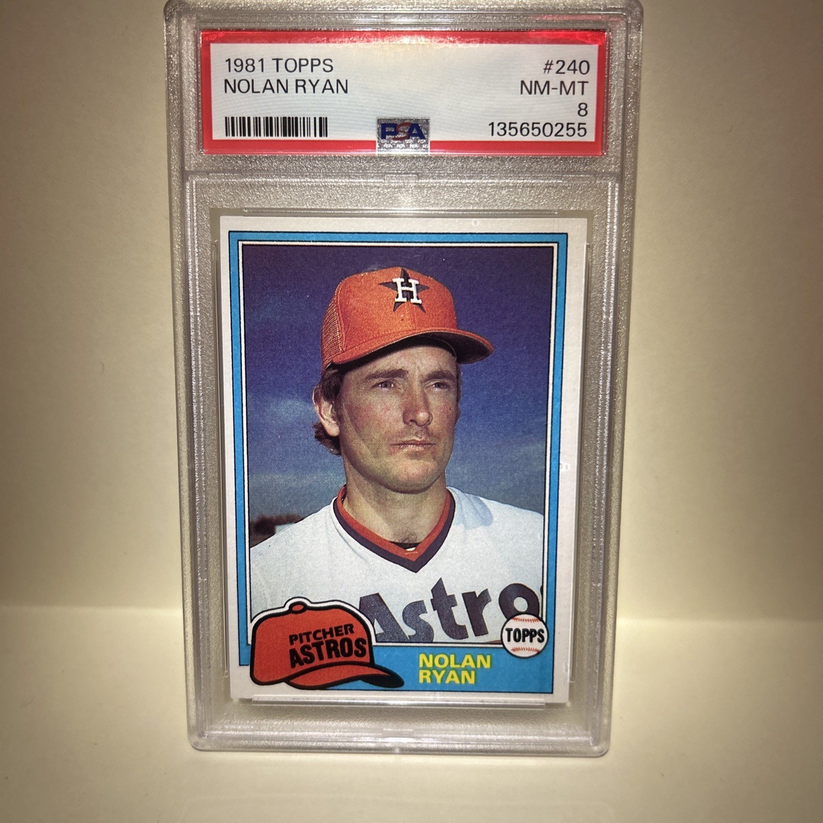 1981 TOPPS #240 NOLAN RYAN HOF PSA 8 NM-MT ASTROS