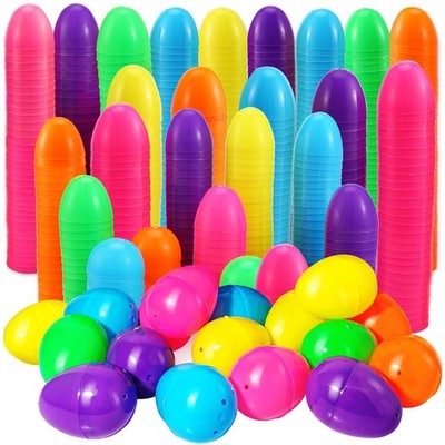 500 Pcs Easter Eggs,2.35'' Assorted Bright Colors Plastic Easter Eggs for East...