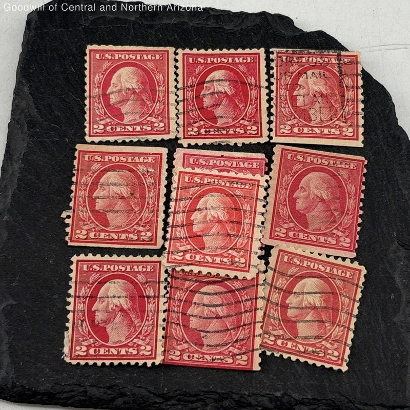 US Postage Stamp 2 Cent Red Washington 10 ct.