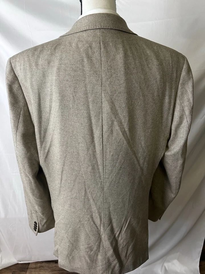 Blazer Abrigo Deportivo Saks Fifth Avenue Etiqueta Negra Delgado 44L Cachemira Tostado Foto 3 de 4