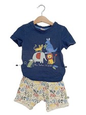 T-shirt e pantaloncini Liegelind bambino twin set fantasia safari taglia 92 multicolore