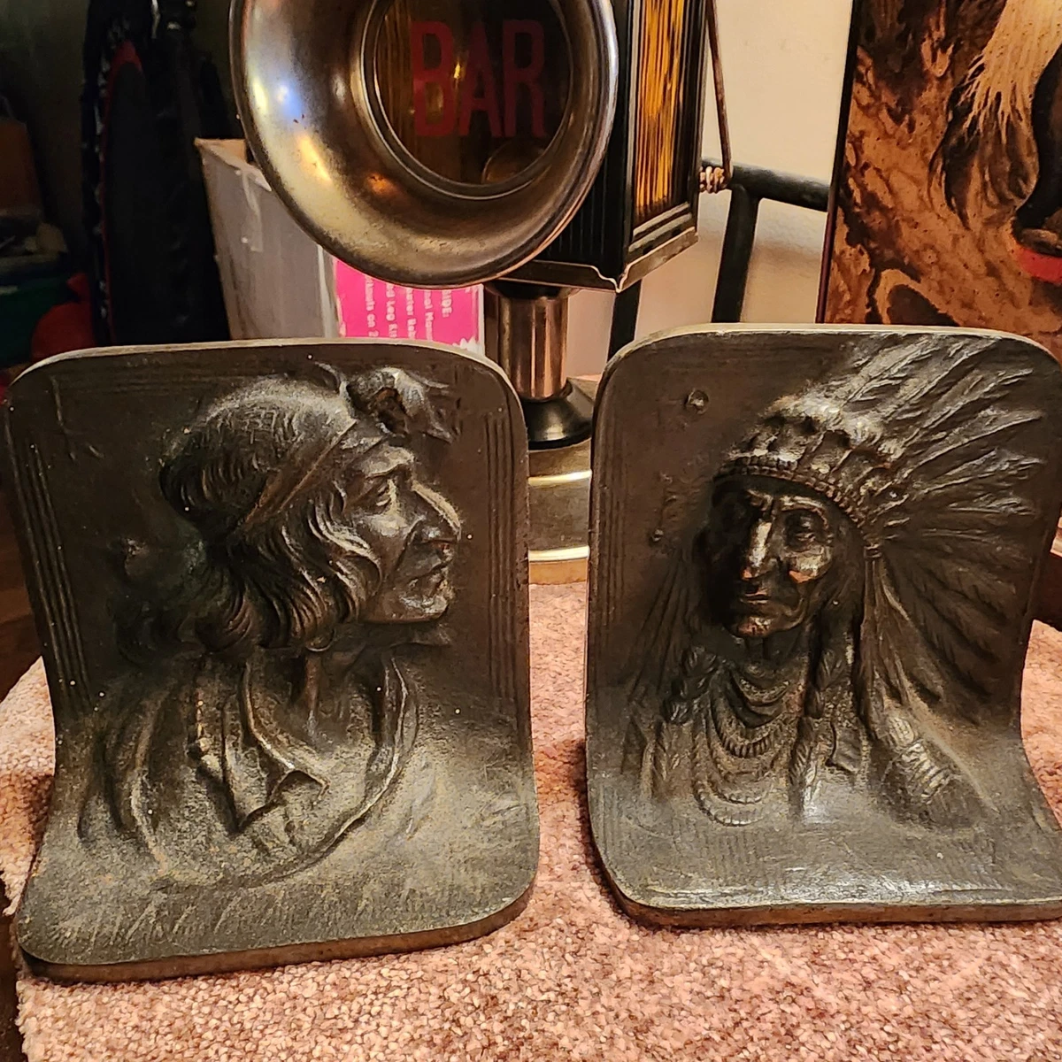 Antique Indian Bookends In Collectible Book Ends for sale | eBay