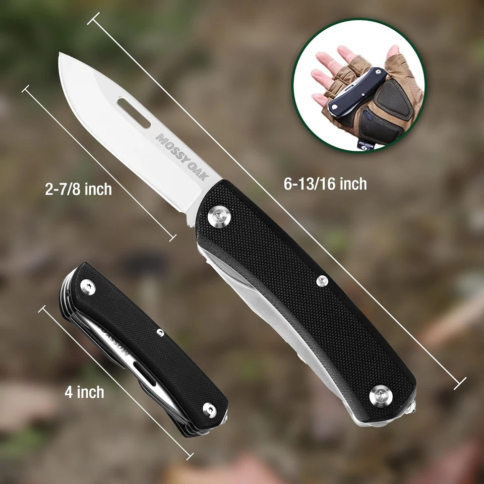 MOSSY OAK Multitool Pocket Knife 10-in-1 Folding Pocket Knife for Survival USA - Image 4 of 4