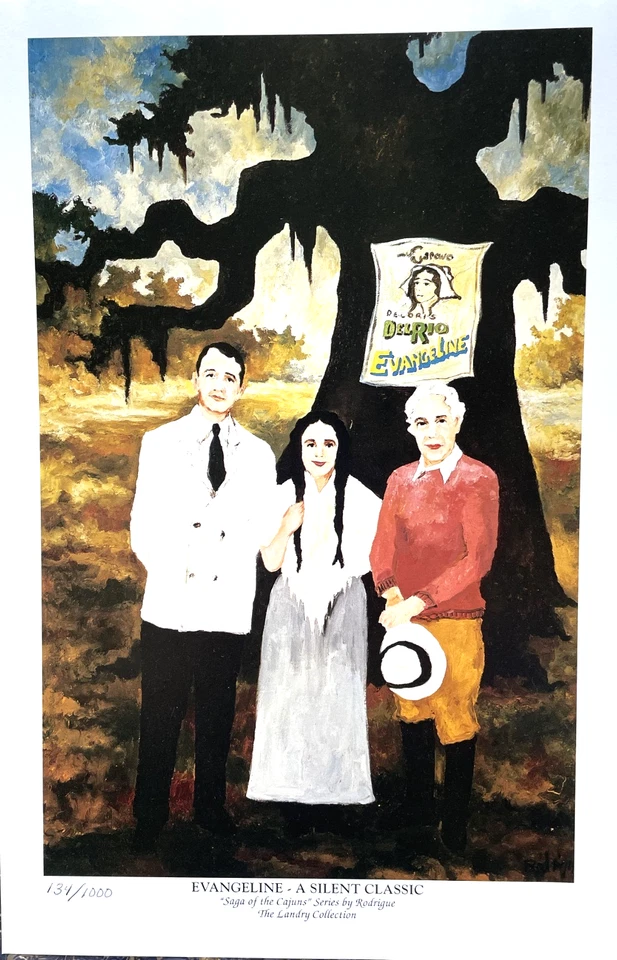 RODRIGUE SAGA OF THE CAJUNS/EVANGELINE SILENT CLASSIC # LTD. EDT. 8 1/4 X 12 1/4 - Image 4 of 4