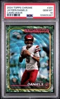 2024 TOPPS CHROME CAMO WAVE #201 JAYDEN DANIELS ROOKIE RC PSA 10