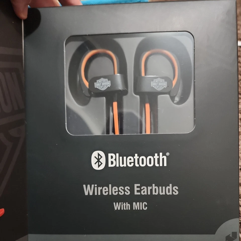 HARLEY DAVIDISON MOTOR BIKE Auriculares Inalámbricos Bluetooth Con Micrófono ¡NUEVO SELLADO! Foto 4 de 4