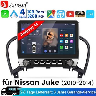 10.1'' Autoradio Android 15 Für Nissan Juke 2004-2016 GPS NAVI WIFI DAB+ CarPlay