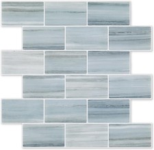 10PCS Peel and Stick Backsplash for Kitchen, Self-Adhesive Vinyl Gel Subway Tile