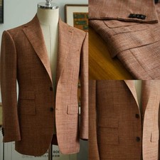 Men's Linen Jacke for Office Wedding Business Regular Fit Father's Day Gifts