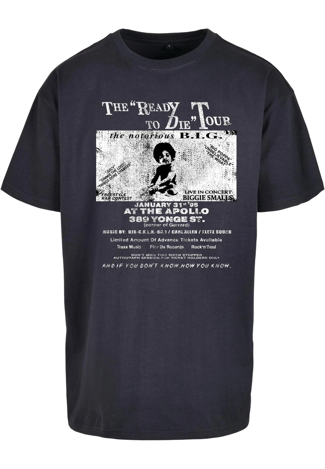 Mister Tee Biggie Tour Men's T-Shirt Top Hip Hop Legend Music Rap
