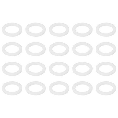 Für M10 PTFE Flachdichtung, 50 Stück 10x14x1,25mm O-Ring Dichtung, weiß