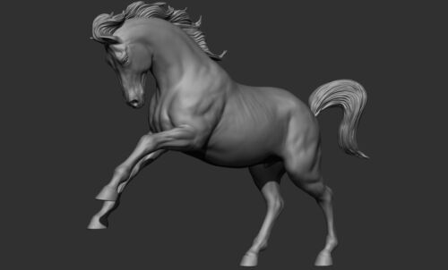 Breyer resin 1/32 stablemate Model Horse playing - White Resin Ready To Paint - Afbeelding 1 van 5