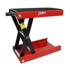 Leve-pont moto mecanique a vis acier rouge (hauteur min 100mm-max 380mm)