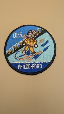 Philco-Ford OL-5 Patch Rare 4'' Diameter Downhill Skier