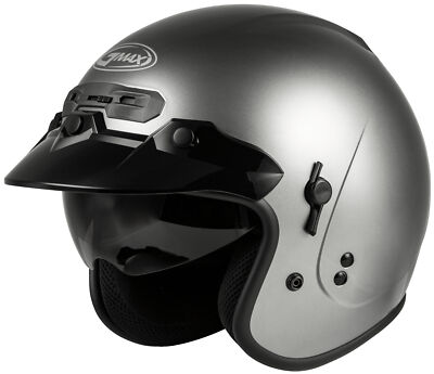 GMAX GM-32S Solid Open Face Motorcycle Helmet Titanium