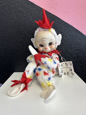 Ultra Rare 1950s RUSHTON Star Creation Plush Rubber Face Monkey Original Tag