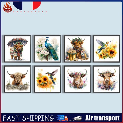 5D DIY Full Round Drill Diamond Painting Animal Kit Home Decoration Art ...
