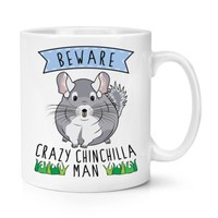 Beware VerrüCkte Chinchilla Mann 284Ml Becher Tasse - Lustig Tiere