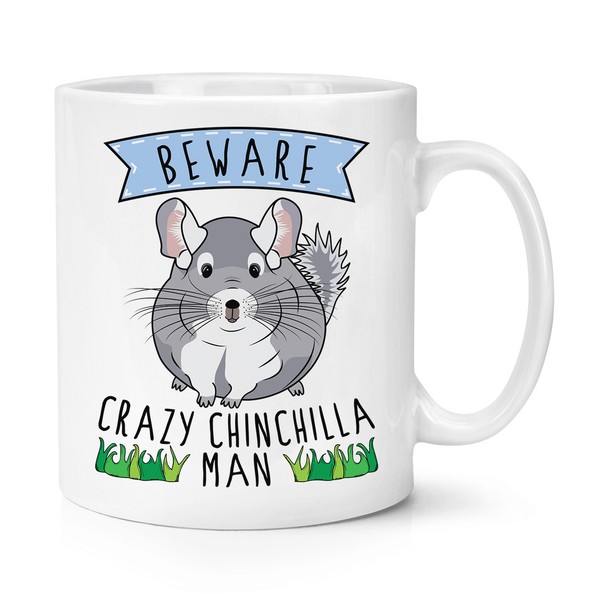Beware VerrüCkte Chinchilla Mann 284Ml Becher Tasse - Lustig Tiere-image