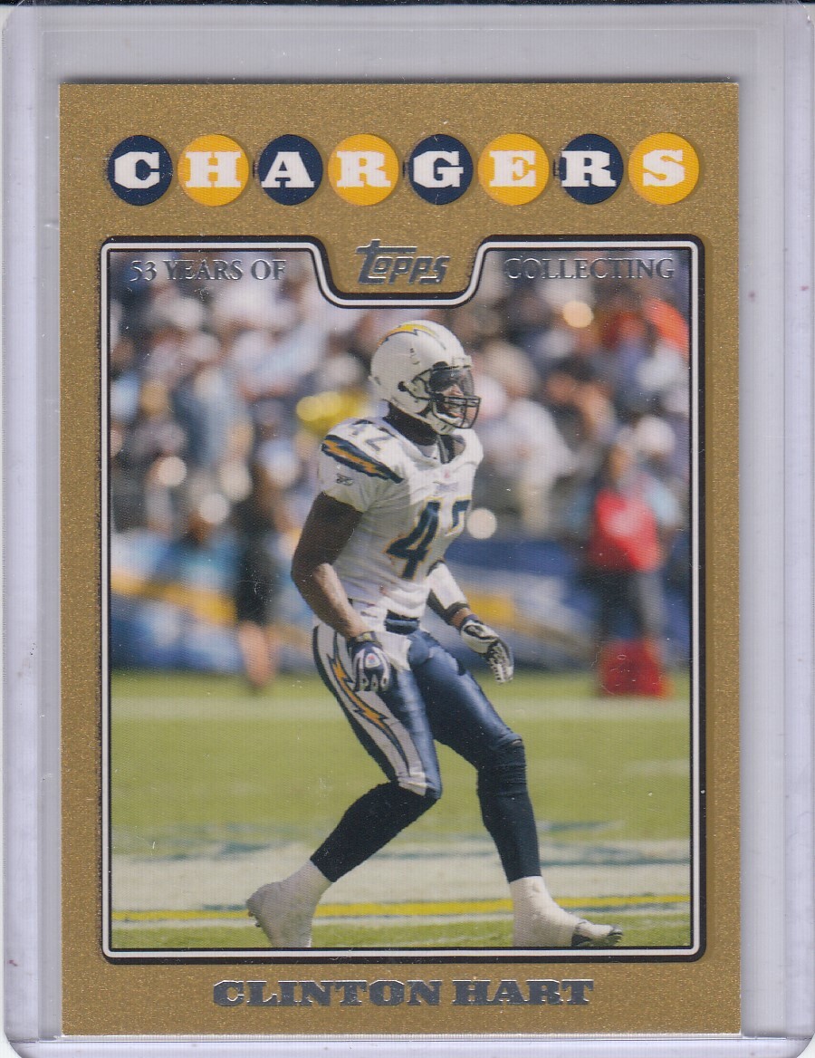 CLINTON HART 2008 Topps Gold Border #344 375/2008 Chargers | eBay