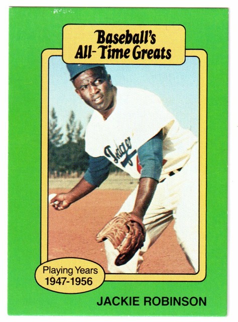 1987 Hygrade Baseball s All Time Greats JACKIE ROBINSON CARD DODGERS 