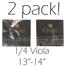 2 Pack Cecilio Musical Instruments 1/4 Viola Strings A, D, G, and C 13 - 14 Inch