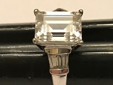 Beautiful Crystal CZ s set in Solid STERLING SILVER Ring Sz 6 ,Fashion Ring