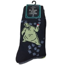 Nightmare Before Xmas 2 Pair Pack Men  s Novelty Crew Socks Size 10-13 New AR251