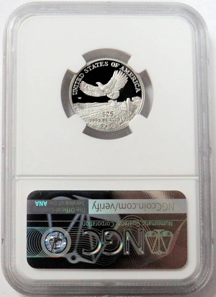 2000 W PLATINUM PROOF $25 AMERICAN EAGLE NGC PF 70 UC STATUE OF LIBERTY - Image 2 of 2