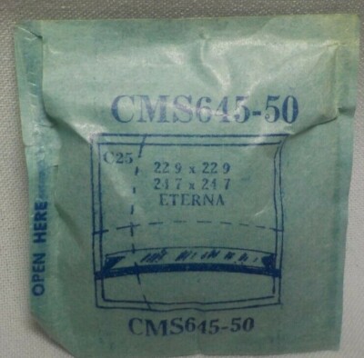 ETERNA CMS645-50 WATCH CRYSTAL REPLACEMENT PART 22.9 X 22.9 - 24.7 X 24.7 GS C25