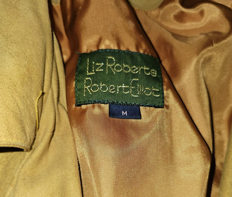 Casaco de camurça macio vintage Robert Elliot Liz Roberts tamanho médio - Imagem 3 de 3