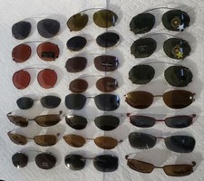 LOT of 22 Vintage Trendy Sunglass Clip-ons - Assorted Styles