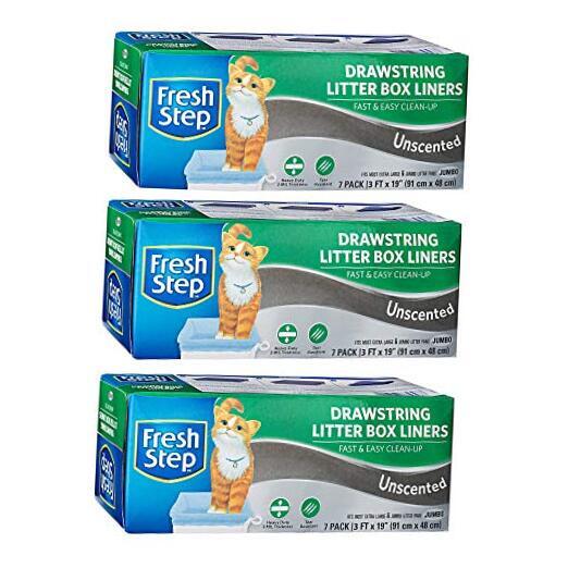 Drawstring Large Litter Box Liners | Heavy Duty 1 Count (Pack of 3) Jumbo