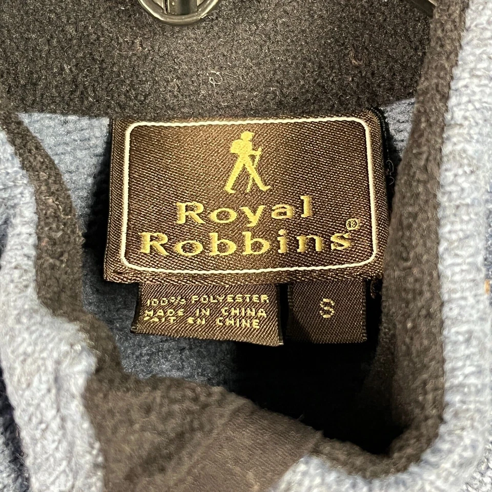 Suéter masculino Royal Robbins pequeno azul colete de malha com zíper golfe caminhadas ao ar livre - Imagem 4 de 4