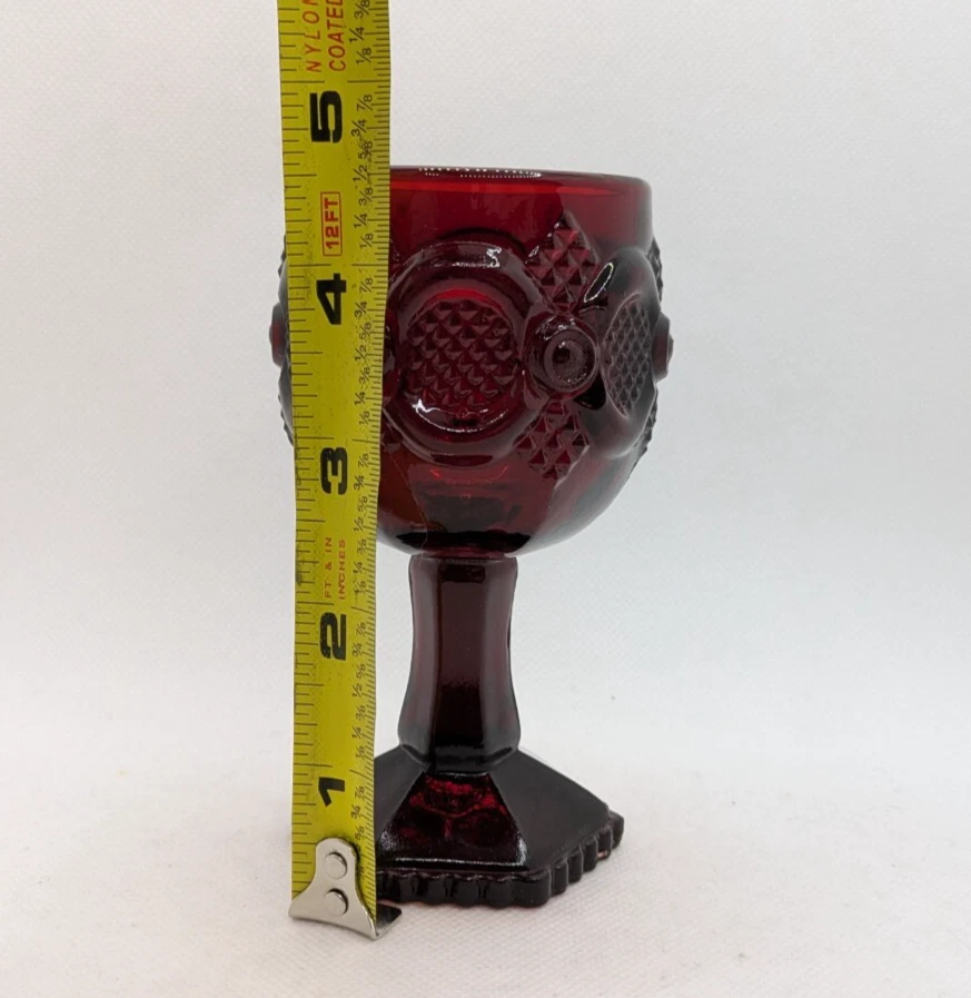 Juego de 10 copas de vino pequeñas de agua Avon Cape Cod 1876 rojo rubí de 4,5" Foto 4 de 4