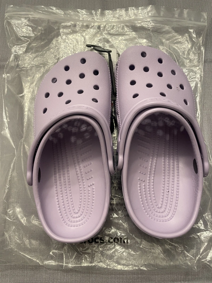 Unisex Clogs Crocs Classic Roomy Fit In Lavender Women s Size 4 Men s Size 2