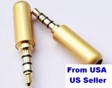 2 X 4 Pole 3.5mm Male Repair headphone Jack Plug Audio Soldering Type