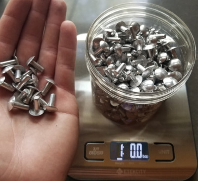 1LB 3/16 Brazier Head Solid Aluminum Rivet 1/2 Inch Length Body Panel Repair Air