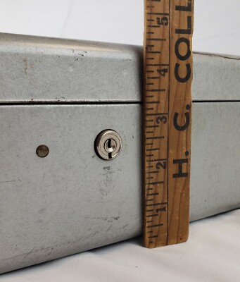 Vintage CCC Top Products Silver Metal Tackle Tool Cash Box
