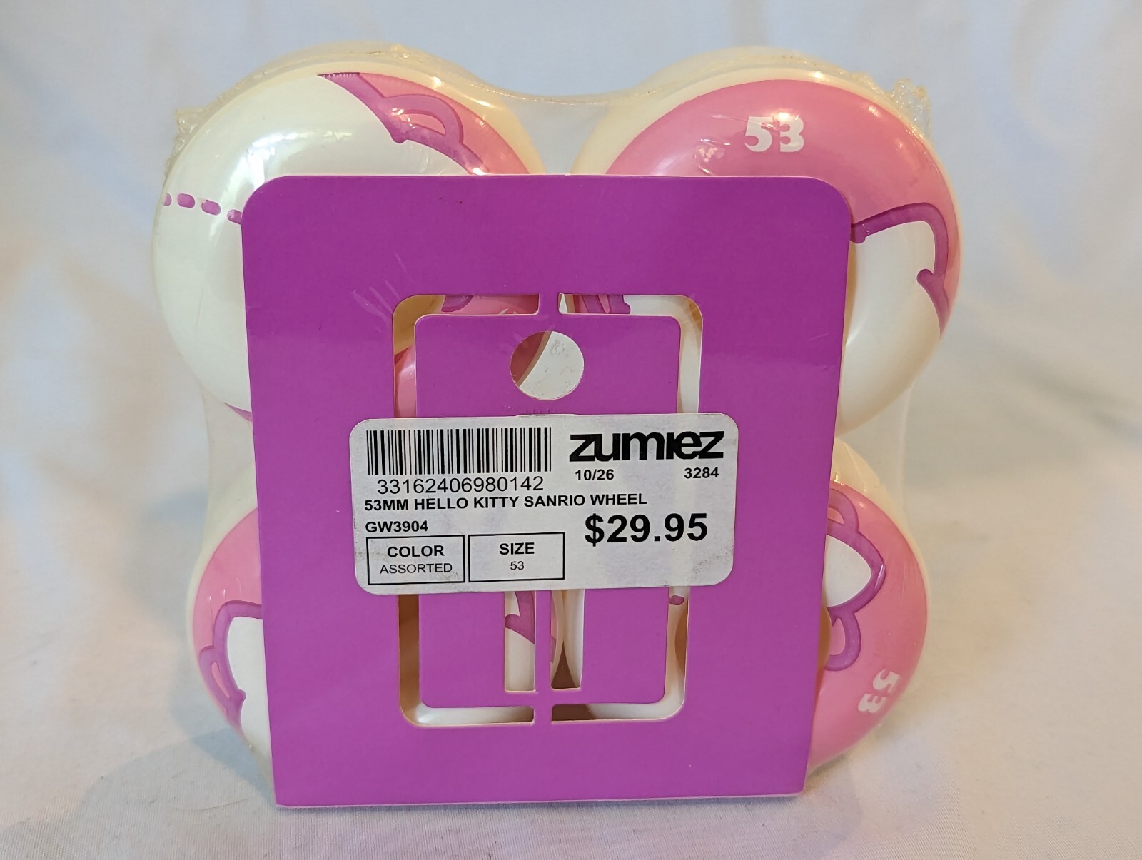 Girl Skateboards Sanrio Hello Kitty 53 mm Skateboard Wheels 40th Anniv Durometer