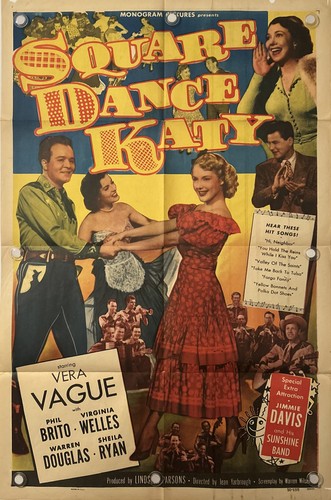 SQUARE DANCE KATY Original One Sheet Movie Poster - 1950 - RARE!