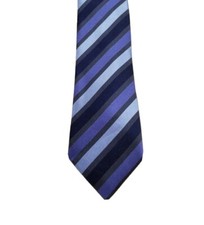 BCBG Attitude Mens Narrow Blue Striped Neck Tie